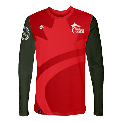 Karate Canada Red Long Sleeve Tee / Chandail à manches longues
