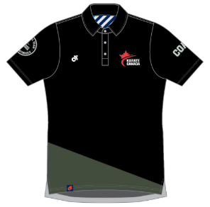 Karate Canada Coach Black Polo Shirt / Chandail Polo Noir pour entraîneurs